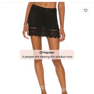 Elegant Black Crochet Skirt